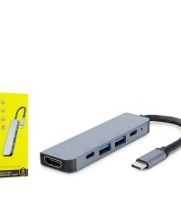 HADRON HD4743 ÇEVİRİCİ TYPE-C TO USB 3.0 5 PORT 4K MAC