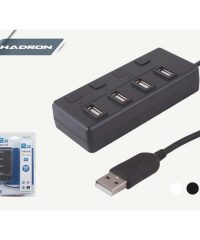 HADRON H184 HUB USB 2.0 4 PORT 60CM