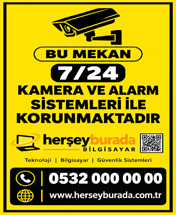 7/24 İzlenmektedir Levhası