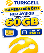 Turkcell M2M-IOT Aylık 5 GB 1 Yıllık Data Hattı